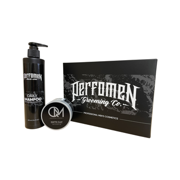 Подарунковий набір для чоловіків PerfomeN Daily Shampoo 250ml + QM Matte Clay 100ml P0666 фото
