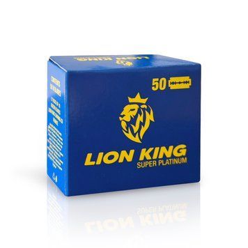 Професійні двосторонні леза для гоління Lion King Super Platinum 50 штук LK01 фото