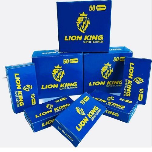 Професійні двосторонні леза для гоління Lion King Super Platinum 50 штук LK01 фото