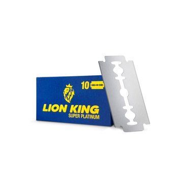 Професійні двосторонні леза для гоління Lion King Super Platinum 10 штук LK02 фото