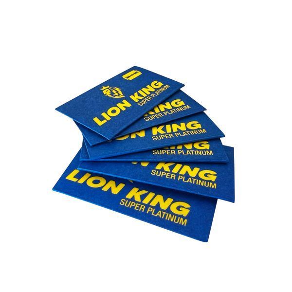 Професійні двосторонні леза для гоління Lion King Super Platinum 10 штук LK02 фото