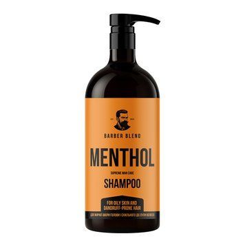 Шампунь для жирной кожи головы и склонных к перхоти волос Barber Blend Menthol 1000ml 1724 фото
