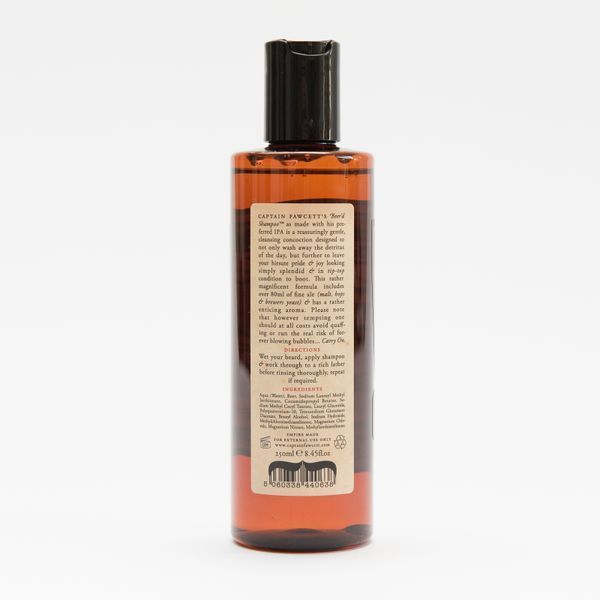Шампунь для бороди виготовлений на основі пива Captain Fawcett Beer'd Shampoo 250ml F5555 фото