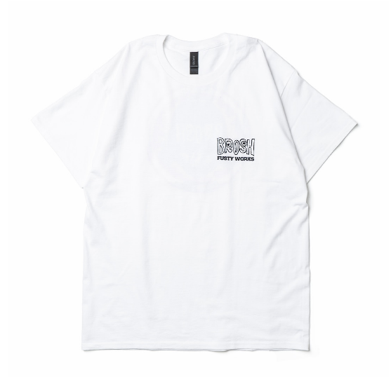 Футболка белая L BROSH &times; FUSTY WORKS S/S TEE FACE LOGO WHITE L BR8147 фото