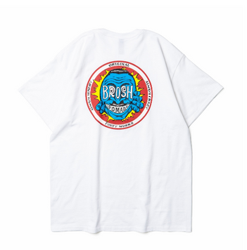 Футболка белая XL BROSH &times; FUSTY WORKS S/S TEE FACE LOGO WHITE XL BR8148 фото