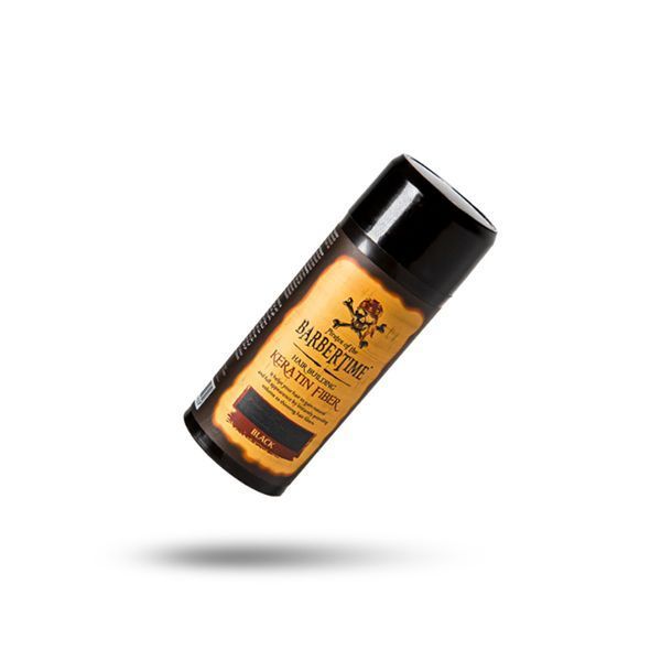 Кератинове волокно для нарощування волосся чорне Barbertime Hair Building Fiber Black 21g BEP08 фото