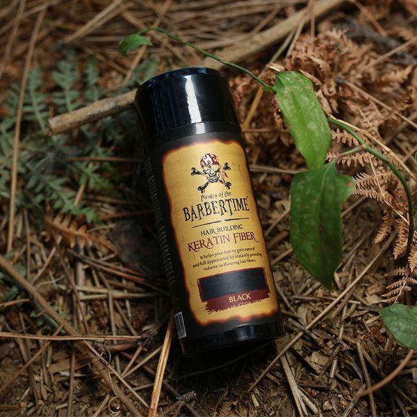 Кератинове волокно для нарощування волосся чорне Barbertime Hair Building Fiber Black 21g BEP08 фото