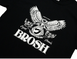 Футболка черная сова L BROSH &times; FUSTY WORKS S/S TEE OWL LOGO BLACK L BR8150 фото 2