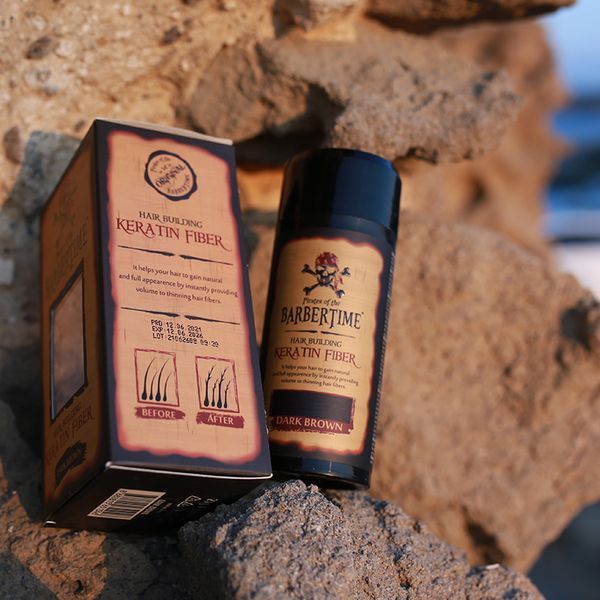 Кератинове волокно для нарощування волосся темно-коричневий Barbertime Hair Building Fiber Dark Brown 21g BEP09 фото