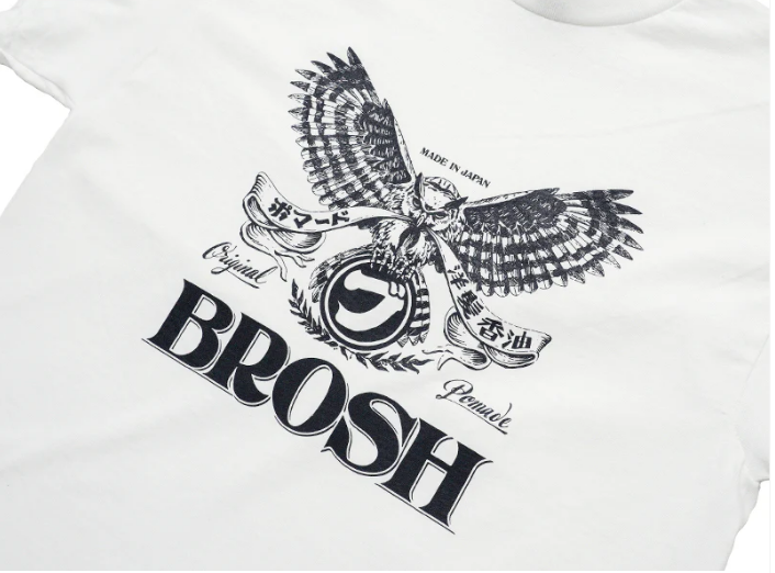 Футболка белая сова L BROSH &times; FUSTY WORKS S/S TEE OWL LOGO WHITE L BR8153 фото