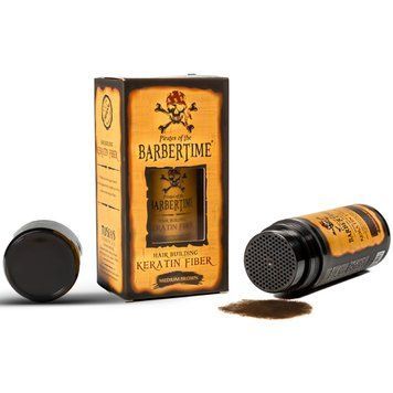 Кератиновое волокно для наращивания волос средний коричневый Barbertime Hair Building Fiber Medium Brown 21g BEP10 фото