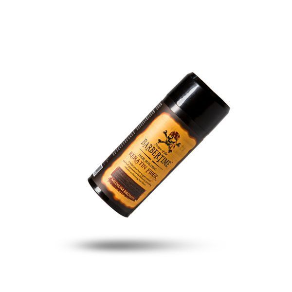 Кератинове волокно для нарощування волосся середній коричневий Barbertime Hair Building Fiber Medium Brown 21g BEP10 фото