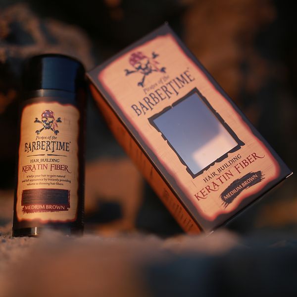 Кератинове волокно для нарощування волосся середній коричневий Barbertime Hair Building Fiber Medium Brown 21g BEP10 фото