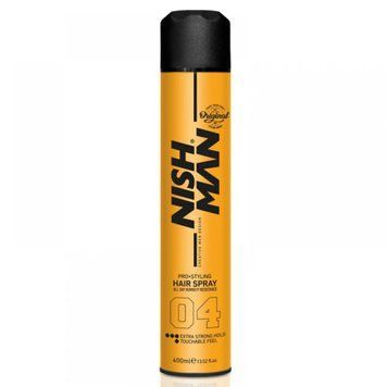 Лак для волосся Nishman Hair Spray 04 Extra Strong 400ml 10705016 фото