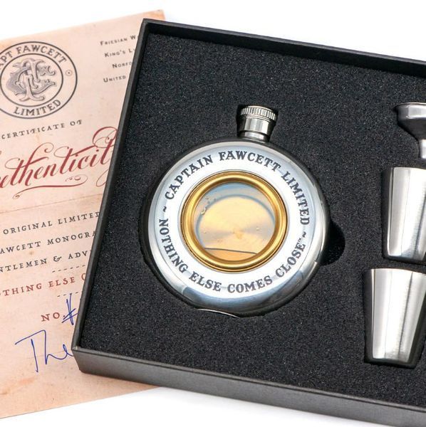 Фляжка для алкогольних напоїв, обмежена серія Captain Fawcett Limited Edition Hip Flask F8928 фото
