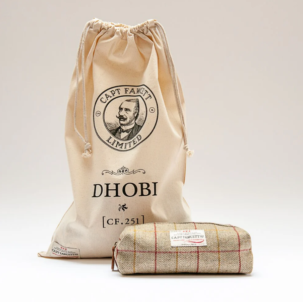 Косметичка из хлопковой ткани Captain Fawcett Tweed Wash Bag F8891 фото