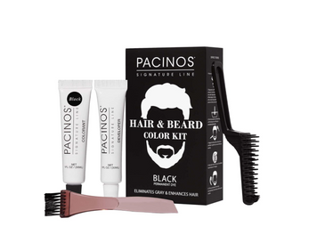 Набор для окрашивания волос и бороды Pacinos Hair and Beard colour kit Black PHAB-KIT-BL фото