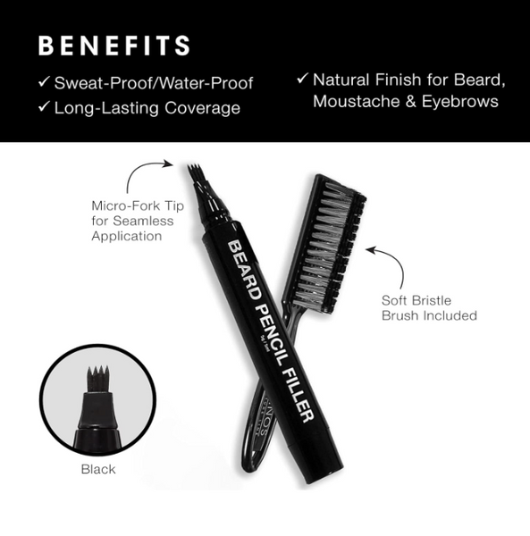 Карандаш для бороды Pacinos Beard Pencil filler Black PAC-PEN-Black фото