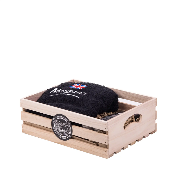 Подарунковий набір рушник , стайлінг та гель для душу Morgan's Wooden Wash Slatted Box M204 фото